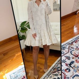 H&M Ivory mini dress.